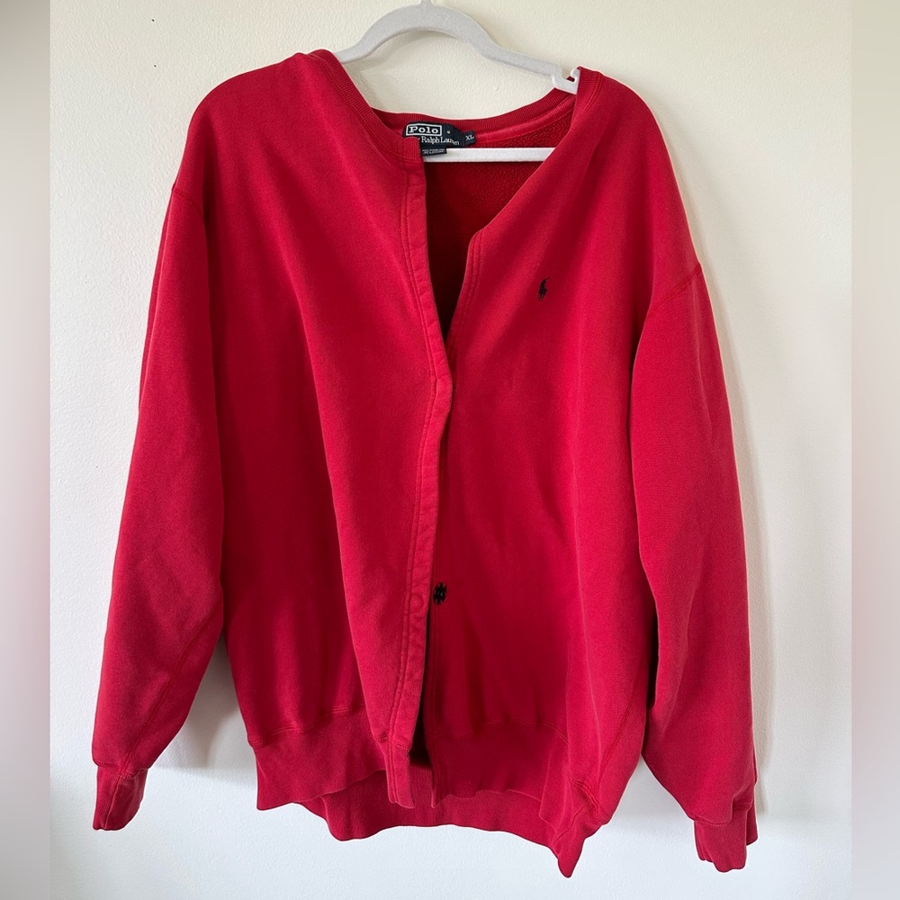Vintage Ralph Lauren snap button down sweatshirt jacket